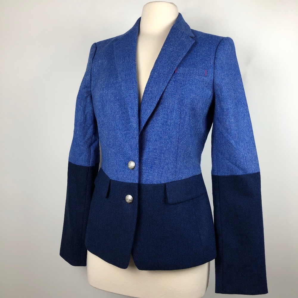 NEW BANANA REPUBLIC 8 Wool Hacking Jacket Blue